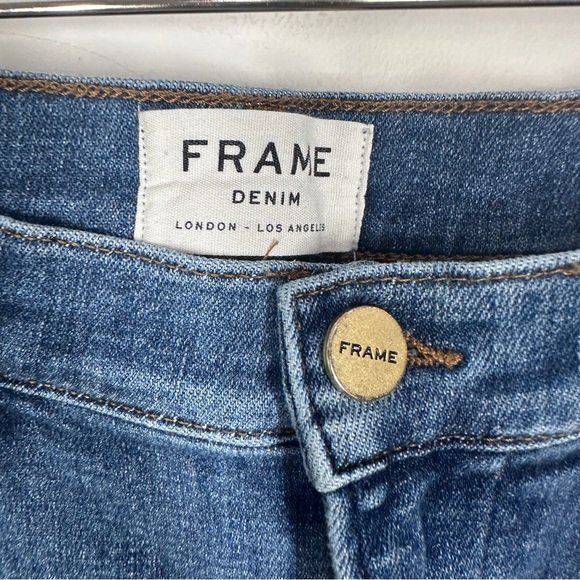 Frame Le High Skinny Jeans Size 30 Distressed Stretch Medium Wash - Picture 3 of 7